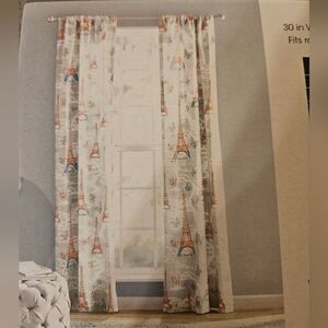 Mainstay Parisian Print Room Darkening Curtain Panels (2) 30x84